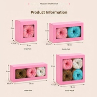 Chaussettes promotionnelles amusantes en coton 200N de haute qualité, motif et emballage personnalisés, boîte cadeau créative en forme de donut OEM
