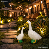 Statue de canard lumineuse en fibre de verre IP65 étanche Momovalley, motif animal 3D lumineux pour la décoration de parcs à thème et de jardins