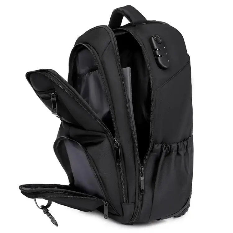 Groothandel Wiel Laptop Business Rugzak Veiligheid Rolling Schoolcomputer Tas Case 17 17.3 Inch