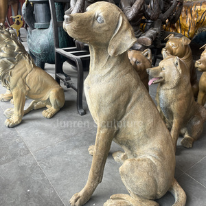 Modèle de chien de <span class=keywords><strong>Terre</strong></span>-<span class=keywords><strong>Neuve</strong></span> en bronze antique coulée de laiton en métal avec ange sculpté et impression personnalisée de logo nautique - Product Image 5