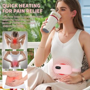 Cinturón Masajeador Abdominal y Lumbar Recargable con Compresa Caliente y Vibración para Alivio del Dolor Menstrual y Cólicos - Product Image 6