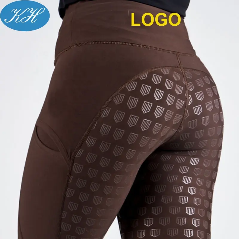 Pantalón con función ecuestre de color marrón y asiento completo de gama alta personalizado para mujer