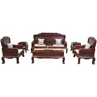 Ensemble de canapés en bois de séquoia en forme de U, nouveau style chinois, meubles en bois massif, canapé de salon, table basse zen
