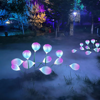 Lampu Buah Kiwi Seri LED "Wonder Grass" Pohon dan Bunga Buatan Bioluminesen Kustom