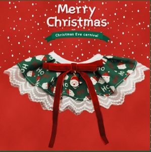 Toallas navideñas de encaje para mascotas, Baberos para perros y gatos, suministros de aderezo para mascotas de otoño e invierno - Product Image 4