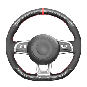 Funda de Cuero de Microfibra para <span class=keywords><strong>Volante</strong></span> de Coche de Lujo de 3 Radios para <span class=keywords><strong>Jeep</strong></span> Compass Grand Cherokee Patriot - Product Image 2