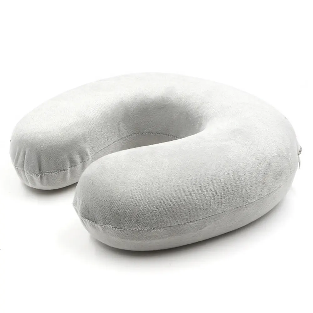 Soft U Shaped Slow Rebound Memory Foam Travel Neck Pillow for Office Flight Traveling Pillows Head Rest Cushion