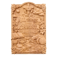Plaque murale en bois Philippiens 4:13, verset biblique, décoration chrétienne pour la maison, l'église, cadeau