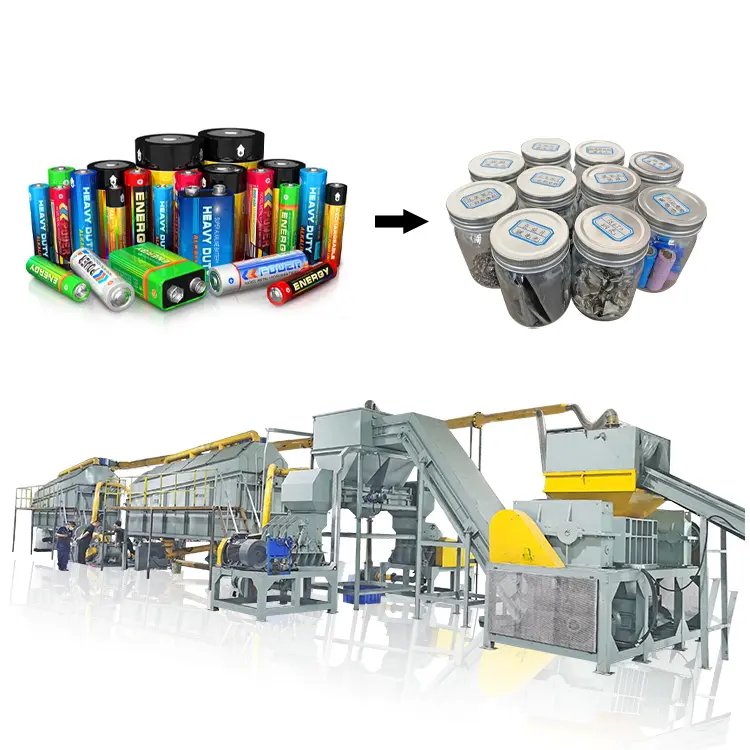 Máquina de reciclaje de batería de desecho, equipo de reciclaje de batería de litio para coche, precio de planta de reciclaje de batería de iones de litio ev