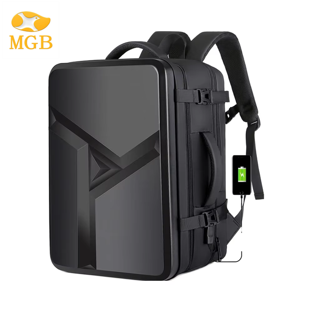 17 Inch Men 35L Expandable Business Travel Hard Shell Large Waterproof USB Port Wet Pocket Fit Gaming Laptop Backpack Dayback