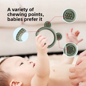 Para <span class=keywords><strong>Amazon</strong></span> Baby, juguete de dentición de silicona de grado alimenticio, palo masticable, antimordidas a mano, producto de silicona para bebés de 6 a 12 <span class=keywords><strong>meses</strong></span> - Product Image 3