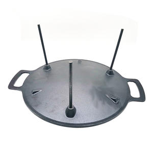 Plaque de grill ronde en fonte de 44cm pour le camping avec <span class=keywords><strong>2</strong></span> poignées et pieds vers l'allemagne - Product Image 5