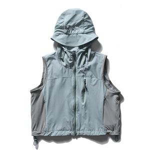 Chaqueta Cortavientos <span class=keywords><strong>sin</strong></span> Mangas Unisex de Secado Rápido para Exteriores 2026, Chaleco Deportivo Transpirable con Capucha - Product Image 3