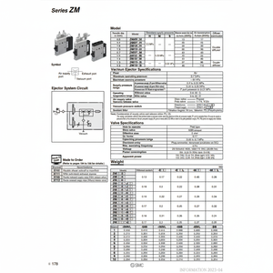 รุ่นเครื่องพ่นระบบสุญญากาศระบบนิวเมติก SMC ZM071M-K5LZB-E15L ชิ้นส่วนนิวเมติกส์ - Product Image 1