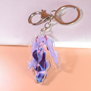 HanXin güzel kız anahtarlık müzik not bandı konser bellek için Anime akrilik tarzı UV baskı plastik anahtarlık Merch