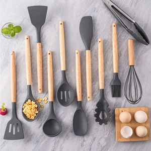 12 Pcs Fungun Kitchen Gadgets <b>Tools</b> Set Khaki Heat Resistant <b>Silicone</b> Kitchen Cooking Utensil Set for Nonstick Cookware - Product Image 6