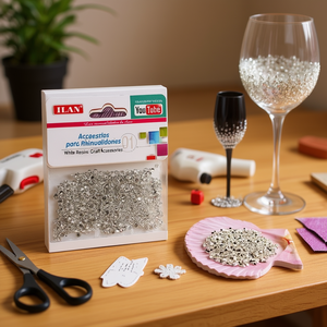 Strass Ilan 3mm in Resina Bianca, Accessori per Decorazioni Fai-da-Te - Product Image 3