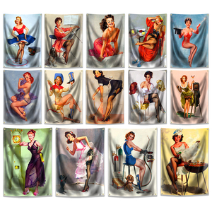 Poster Vintage Sexy Lady, Decorazione Murale, Insegna Retrò per Garage, Man Cave, Pub, Club - Product Image 1