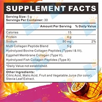 Aangepaste Collageen Peptide Poeder Drinkmix 5g Portie Gehydrolyseerd Collageen Supplement Enkelvoudige Portie Sachet OEM Fabrikant