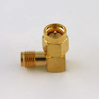 Adaptador de conector coaxial RF de ángulo recto DC-12.40GHz SMA macho a SMA hembra