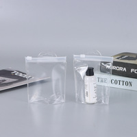 Sac de rangement en PVC transparent épaissi auto-scellant pour bijoux, fermeture à glissière pour vêtements, emballage de bracelets, type plastique PE