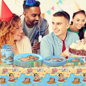 新しいイルカの誕生日、卒業式、感謝祭パーティーのデコレーションセット、子供向けのカスタマイズされた高品質紙皿 - Product Image 2