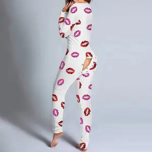 Pijama de una sola pieza personalizado para mujer, mono de verano, de manga larga, para adultos