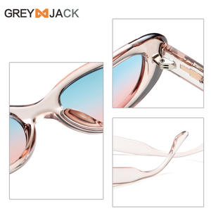 Lunettes de soleil Greyjack pour femmes, monture TR90, verres dégradés, protection UV400, style ovale petit, design rétro tendance - Product Image 5