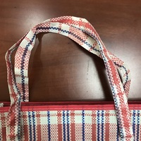 Sac tissé en PP imprimé avec fermeture éclair géante colorée, style tendance 2020, fabriqué en Chine