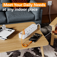 Regleta de alimentación de cobre OEM para el mercado del Reino Unido y Hong Kong, 10A/13A, con 3 tomas y 2 USB, cable de 3M/5M, para uso doméstico.