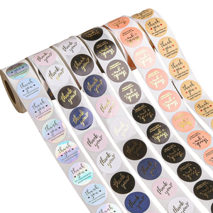 Autocollants Personnalisés « Merci » avec Votre Logo de Marque, Ronds en Vinyle pour Scellage d'Emballages de Petites Entreprises - Product Image 6