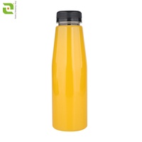 38 bouteilles en plastique PET transparentes de 350 ml, qualité alimentaire, jetables, pour thé au lait, jus, boissons, avec bouchon à vis, sérigraphiées, revêtement UV HL