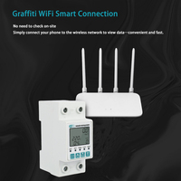 Interruptor Automático WiFi Tuya 2P 63A con Medidor de Energía, Protección Contra Sobretensión, Baja Tensión y Fugas