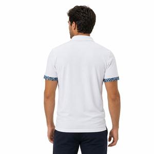 <span class=keywords><strong>Polo</strong></span> classique pour homme en gros, col imprimé cachemire personnalisé, manches tricotées anti-boulochage, style mode et affaires, pour le golf - Product Image 3