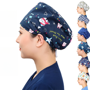 महिलाओं के लिए 100% कपास सौंदर्य सैलून नर्स स्क्रब कैप आकार एडजस्टेबल डेंटल स्क्रब कैप आकार एडजस्टेबल डेंटल स्क्रब टोपी पुरुषों के लिए - Product Image 1