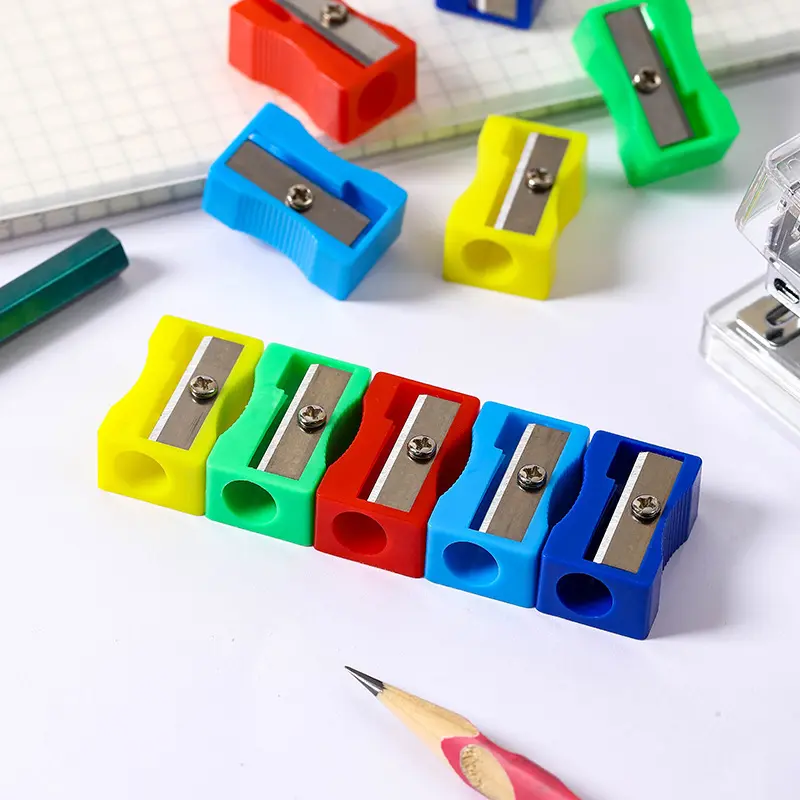 BEYOND mini wooden metal plastic small school pencil sharpener for stationery pencil weibo stationery kids children