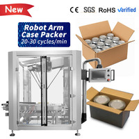Machine d'emballage automatique de canettes de bière avec bras manipulateur robotisé pour cartonnage en carton ondulé