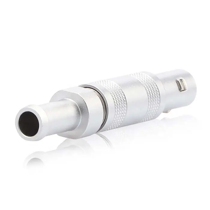 00S.250 Push Pull FFA Straight Plug With Cable Collet Unipole Connectors For Ultrasound Transducer
