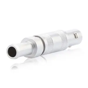 Connectors 00S.250 Push Pull FFA Straight Plug With Cable Collet Unipole Connectors For Ultrasound Transducer