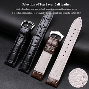 Correa de Reloj de Cuero Genuino de Fábrica para <span class=keywords><strong>Tudor</strong></span> 12/13/14/15/16/17/18/19/20/22/23/24/26mm Banda de Piel de Vaca Prémium - Product Image 2