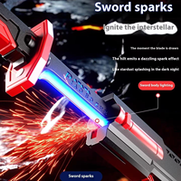 Espada Láser de Juguete para Niños, Accesorio de Arma para Juego de Rol, Estilo Cyberpunk, con Luz y Efecto de Humo