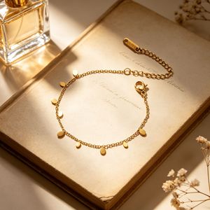 Set di Collane da Donna in Acciaio al Titanio, Pendenti Lucidi Rotondi, a Goccia e Quadrati, Design Minimalista di Lusso Leggero - Product Image 5