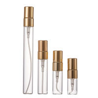 Bouteille de parfum ronde en verre transparent épais de marque privée de 3ml 5ml 10ml 15ml avec bille roulante ou vaporisateur pour parfums de décantation
