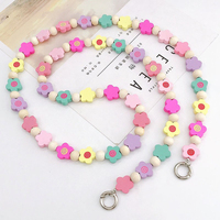Nouveau coloré amour coeur perlé téléphone bandoulière épaule cou lanière coque de téléphone chaîne sangle longue corde suspendue pour iPhone