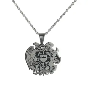 Edelstahl Armenischer Adler Anhänger Halsketten Für Frauen Männer Großhandel Armenien Trendy Schmuck