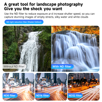 Filtres d'appareil photo magnétiques Telesin CPL ND8 ND16 ND32 en 4 pièces pour Osmo Action 3/4 en verre optique