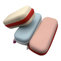 Étui à lunettes facile à transporter, boîte à fermeture éclair pour lunettes, haute qualité, logo et couleur personnalisés, vente directe d'usine