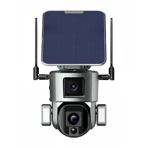 Energia solar ao ar livre sem fio 4g cartão sim câmera ip CCTV IP Camera System Night Vision Câmera de vigilância ao ar livre