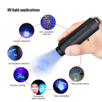 Lampe torche LED compacte personnalisée Tank007 UV340 de haute qualité, multifonction, pour la polymérisation de la résine UV, promotionnelle, en ABS, lampe torche UV EDC