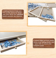 Offre Spéciale 1500 pièces Table de puzzle en bois portable pour adultes Lazy Susan Spinning Puzzle Boards